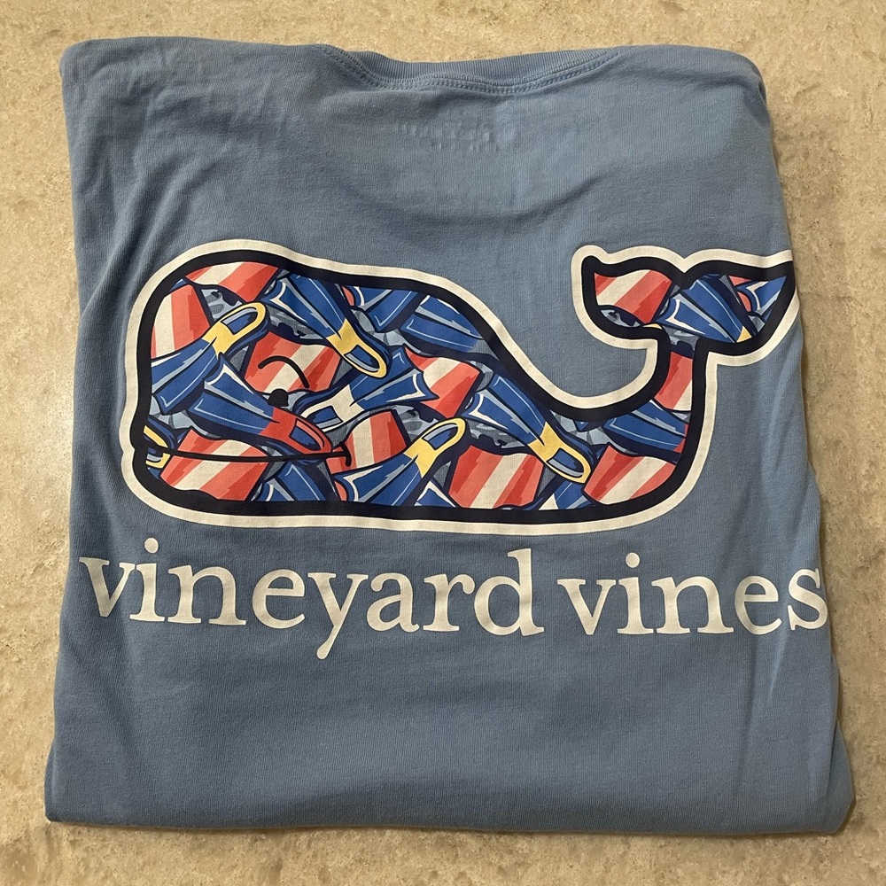 Light Blue Vineyard Vines Short Sleeve Shirt - Picture 4 of 4